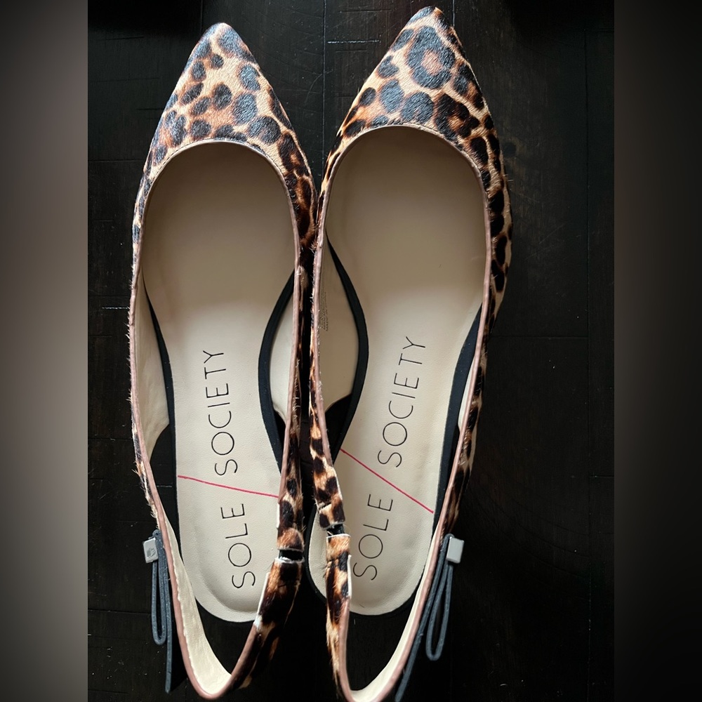 Sole Society Leopard Flats size 7